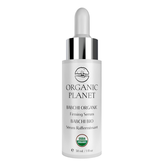 BABCHI ORGANIC Firming Serum – reduces fine lines and pigmentation, supports collagen and elasticity for healthy, youthful skin.