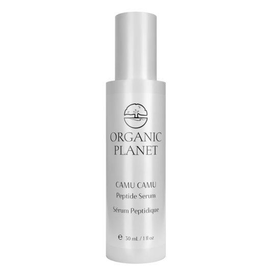 CAMU CAMU Peptide Serum – Hyaluronic Acid, peptides, and organic Vitamin C blend to firm skin, reduce wrinkles, and boost hydration and collagen.