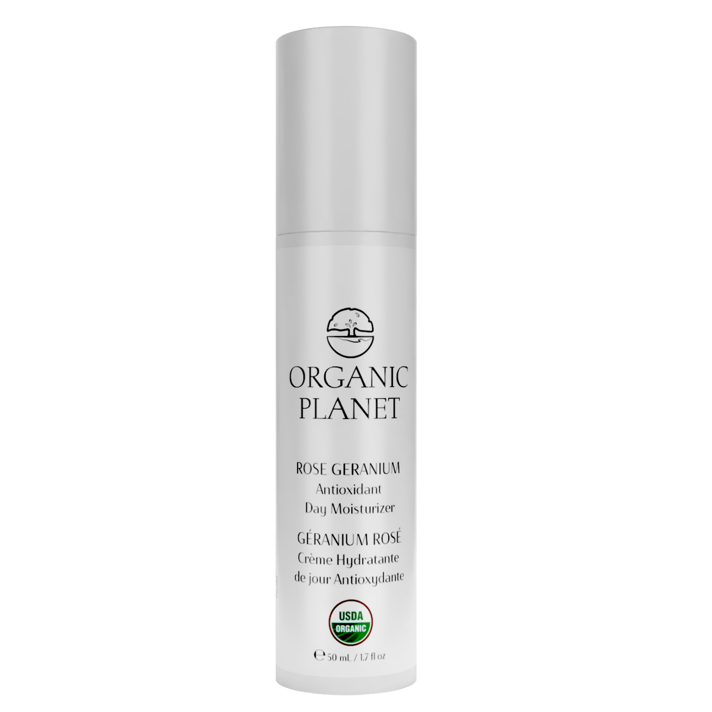 ROSE GERANIUM Antioxidant Day Moisturizer – lightweight daily moisturizer with organic Vitamin C and antioxidants to hydrate, protect, and boost collagen.