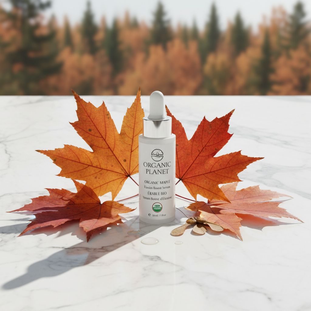 Maple Elastin - Marble & Maple Leaves