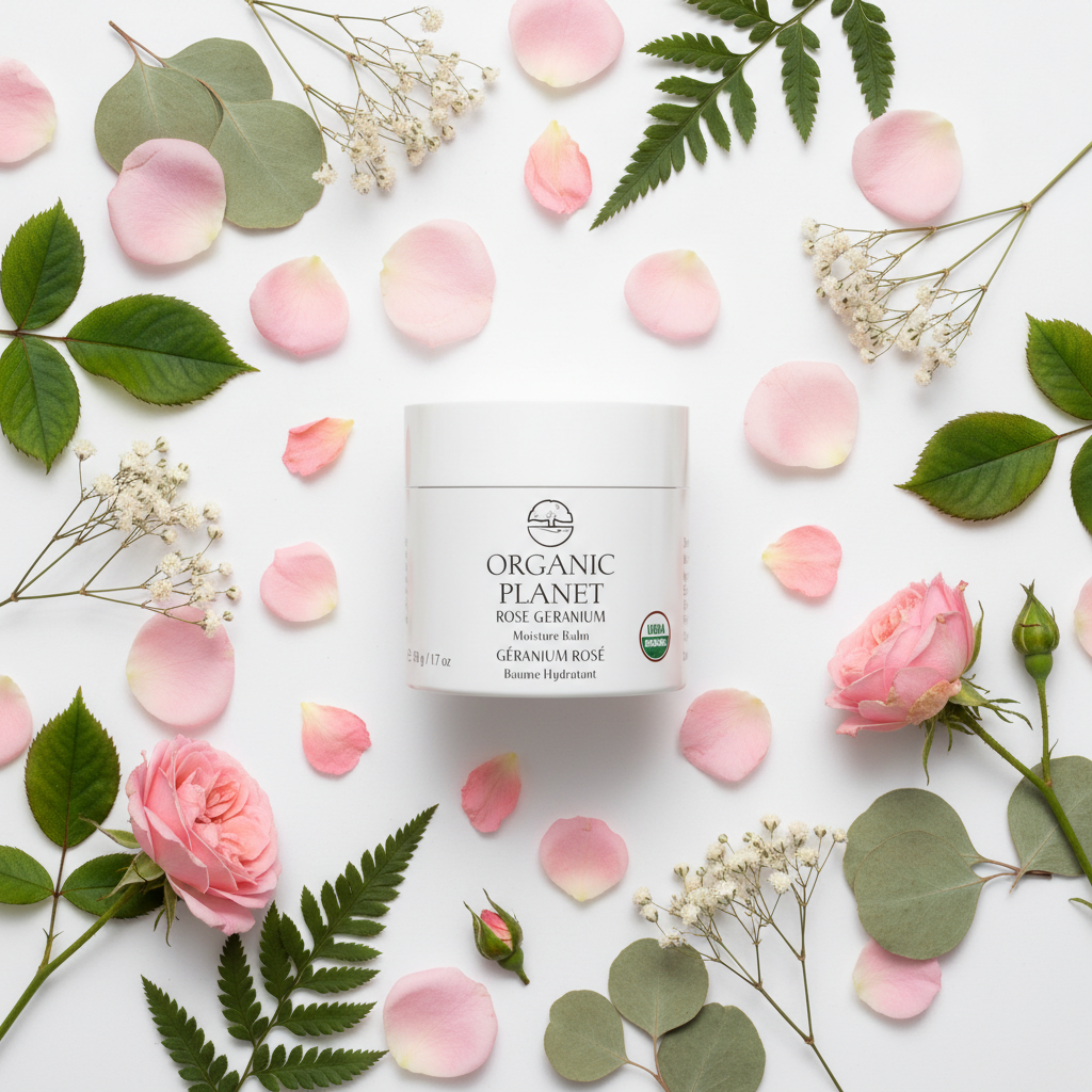 Rose Geranium Balm - Flat Lay